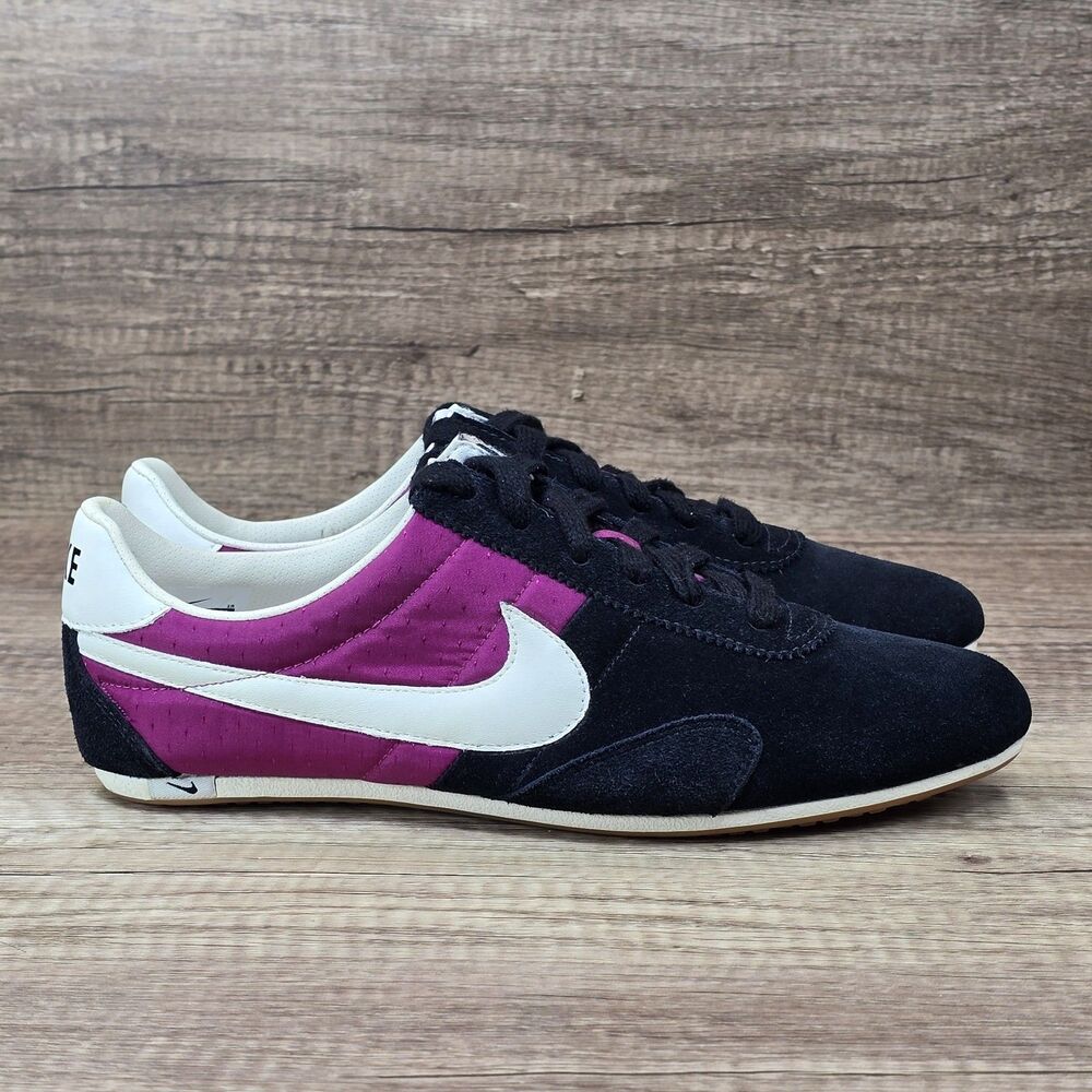 Nike Pre Montreal RCR Lite Women's 8.5 Black Suede Pink Running Shoes NEW W DEFE